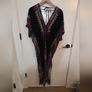 Colorful Geometric Patterned Kaftan